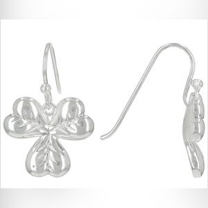 Lucky clover Artisan Sterling silver Shamrock dangle earrings